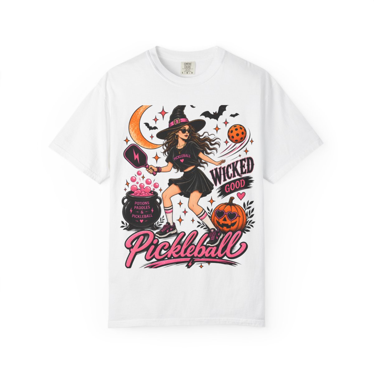 Wicked Good Pickleball witch tee | T-Shirt on a t-shirt