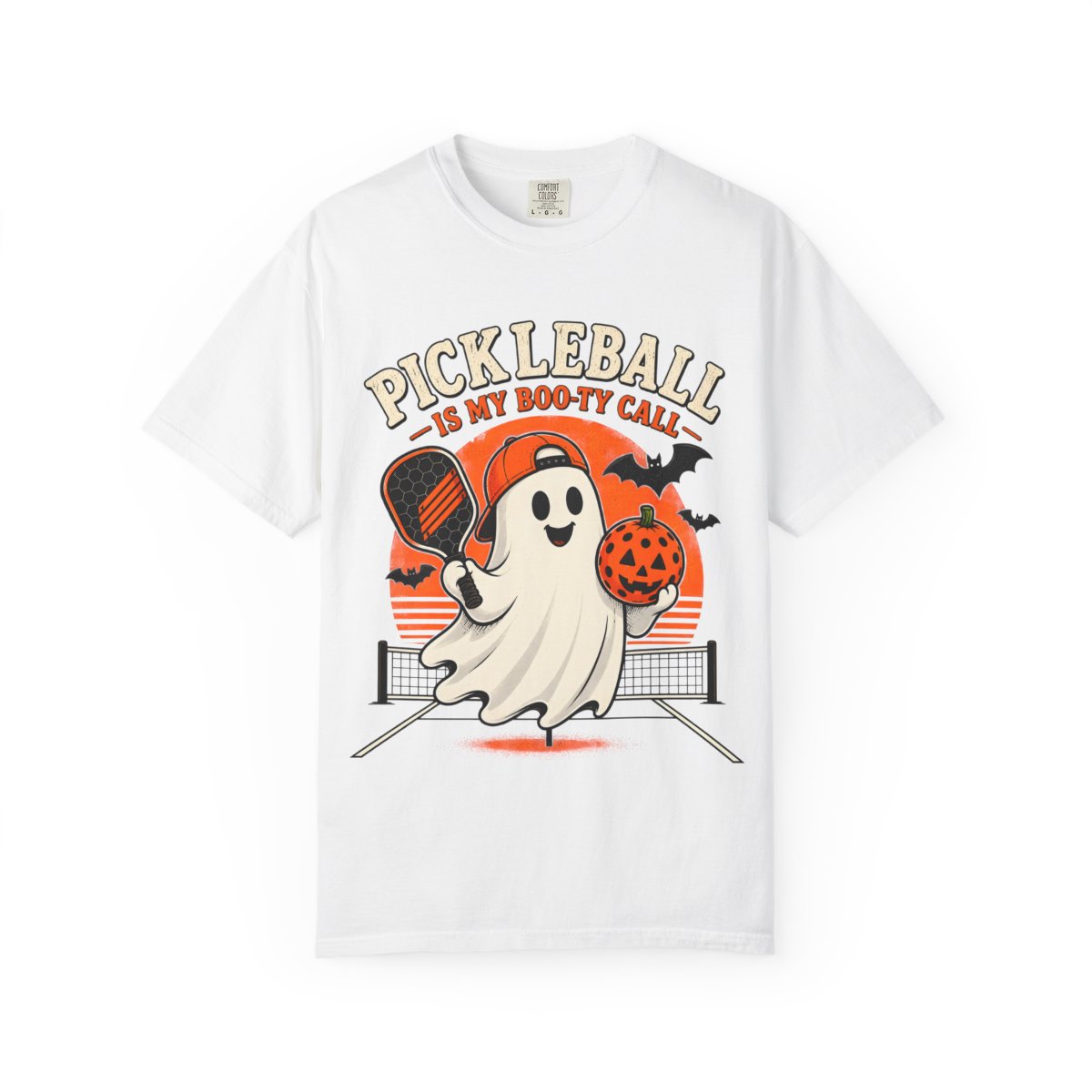 Halloween Pickleball Ghost t-shirt — Front