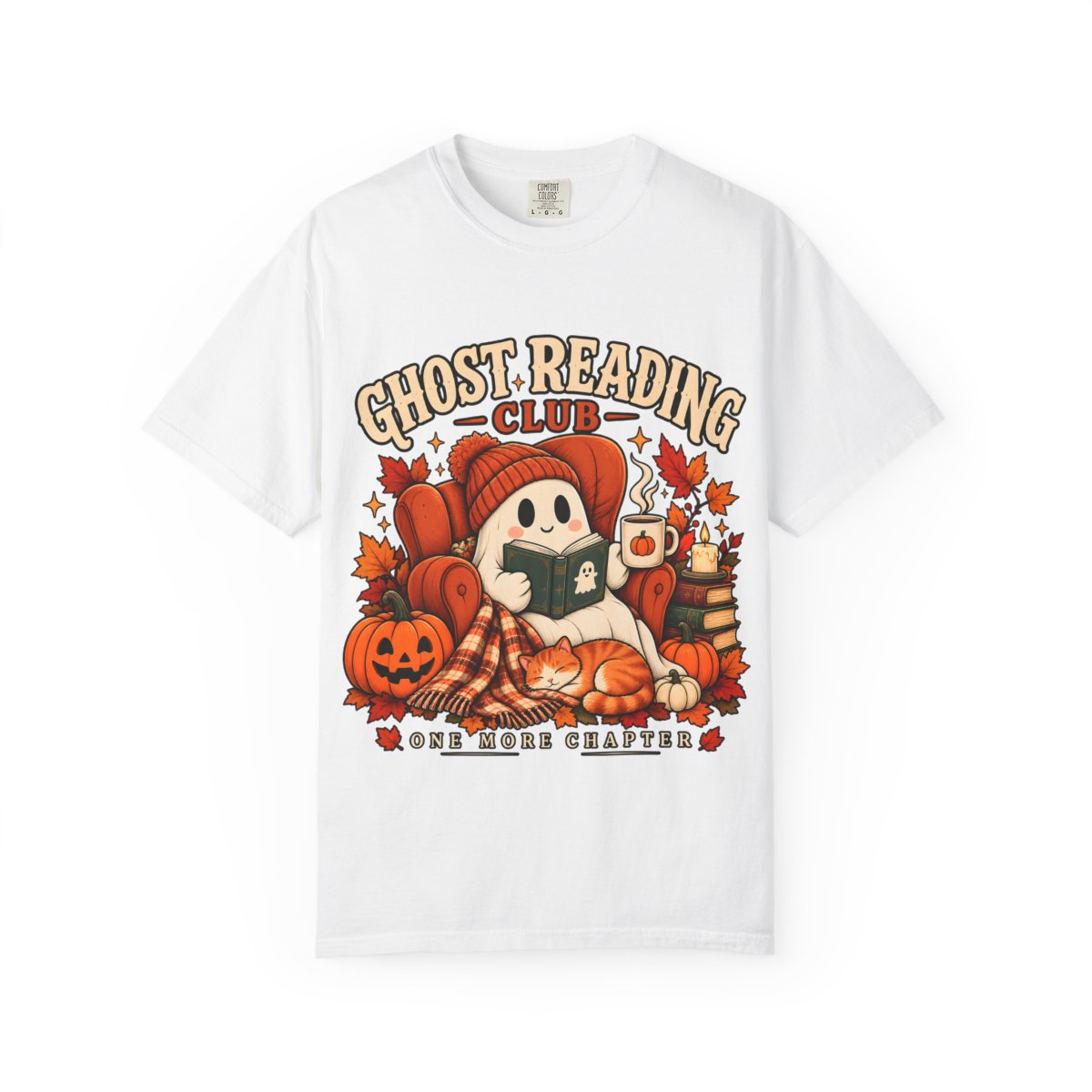 Ghost Reading Club on a t-shirt