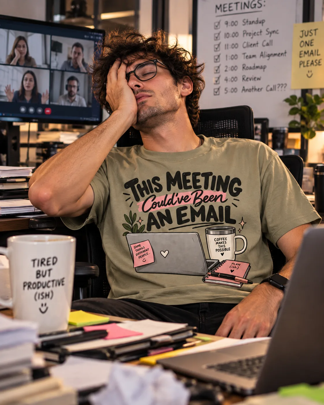 This Meeting Could've Been an Email on a t-shirt