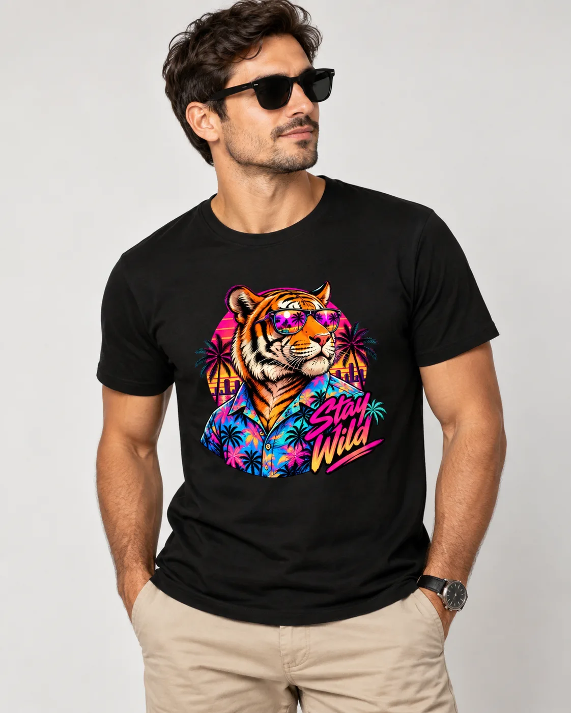 Stay Wild Tiger on a t-shirt